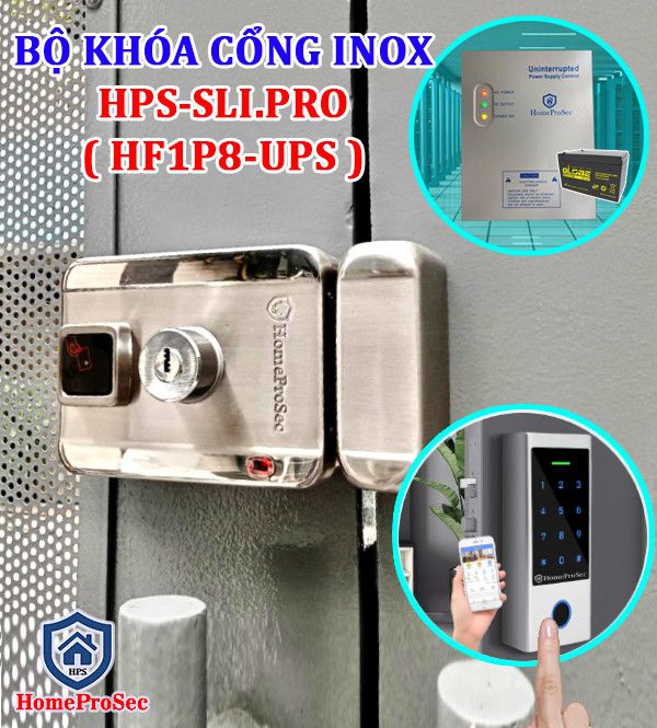 Bộ khóa cổng vân tay inox HPS- SLIPRO ( HF1P8 - UPS)