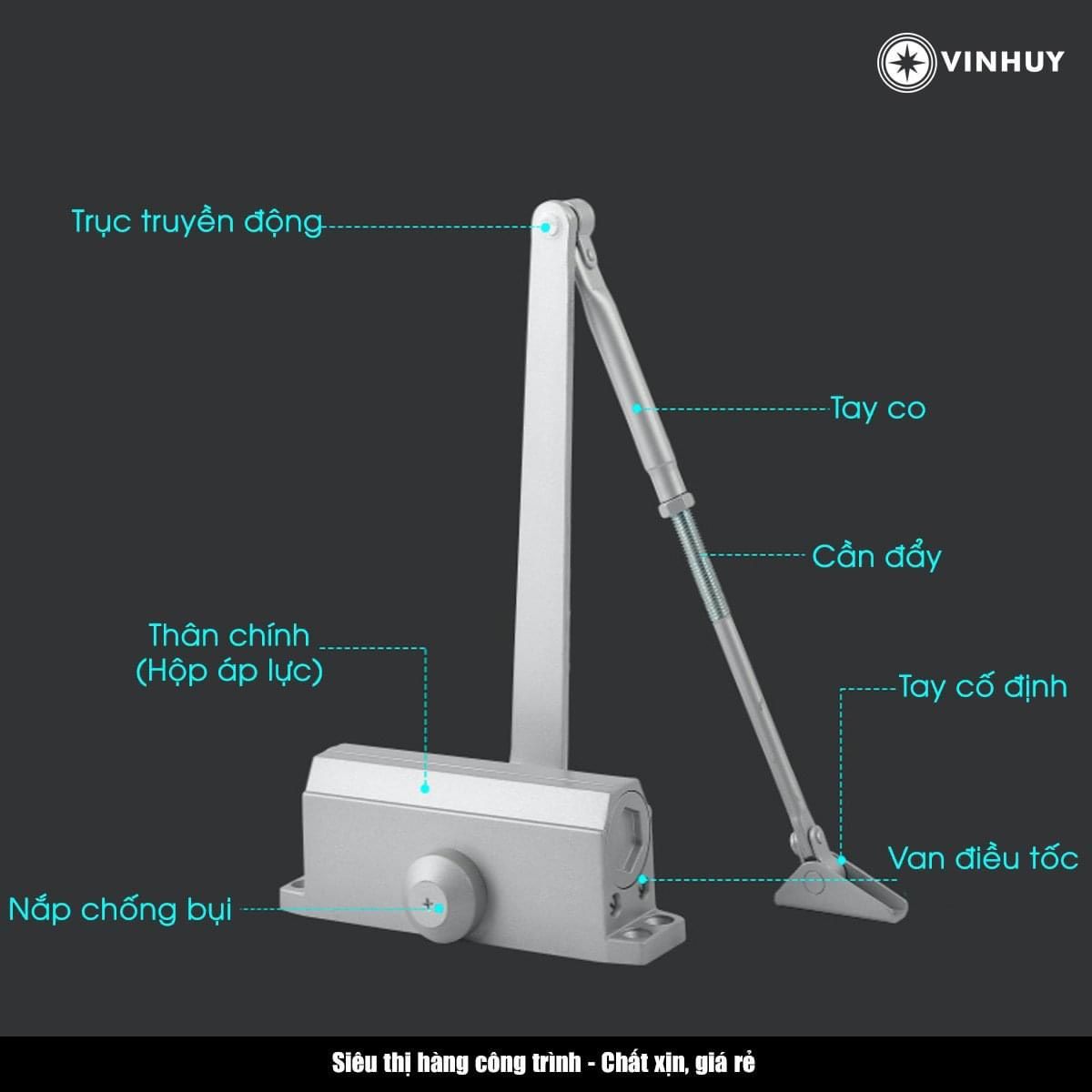  DC- M ( non-stop) - Tay đẩy, cùi chỏ, tay đòn chuyên dụng cho Cửa loại trung DC- M ( non-stop) 