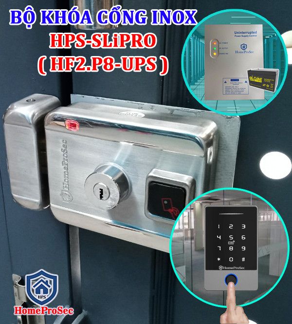 Bộ khóa cổng vân tay inox HPS- SLIPRO ( HF2P8 - UPS- TTLOCK)