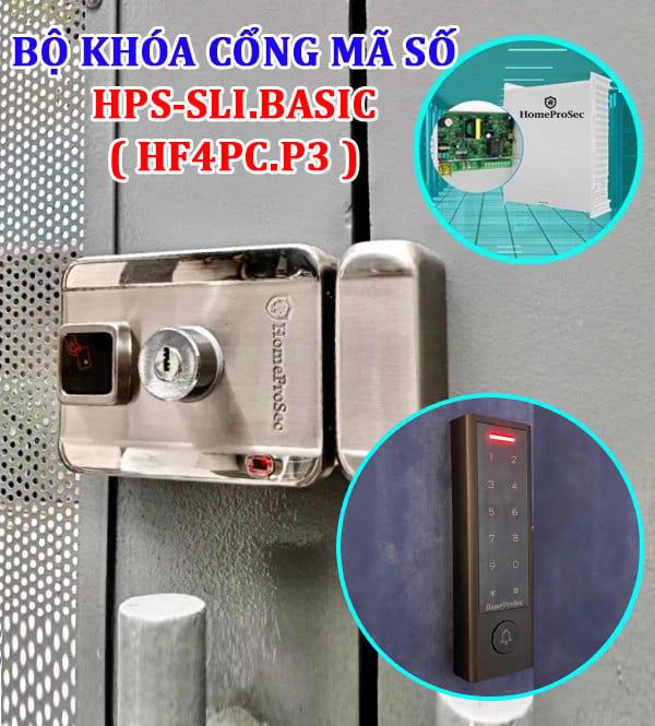  Khóa cổng thẻ từ inox mã số - thẻ từ - app dt  HPS- SLIBASIC  HF4PC P3 