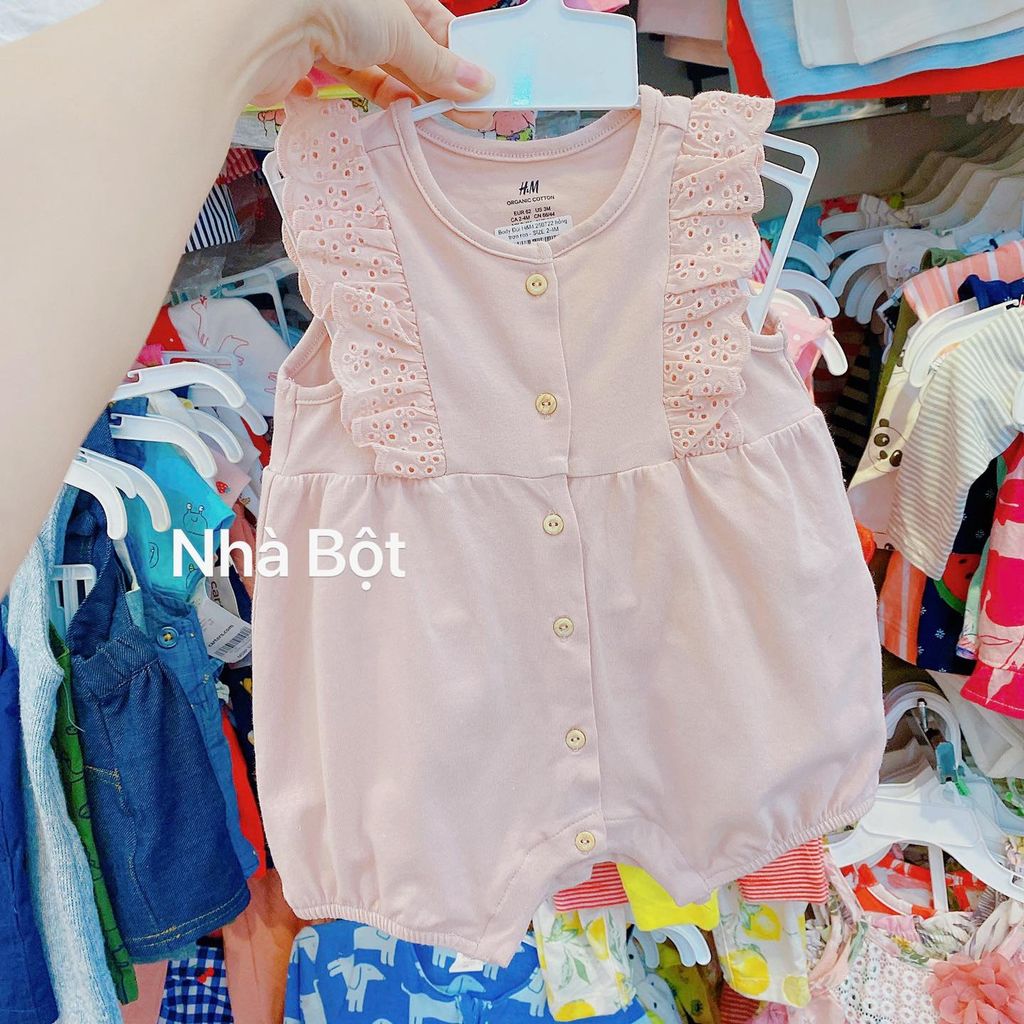 Body Đùi H&M màu hồng trơn ren