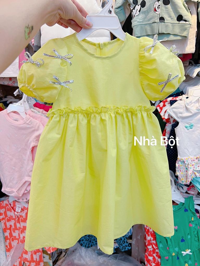 Đấm Real Cottons tay phồng đính nơ 1