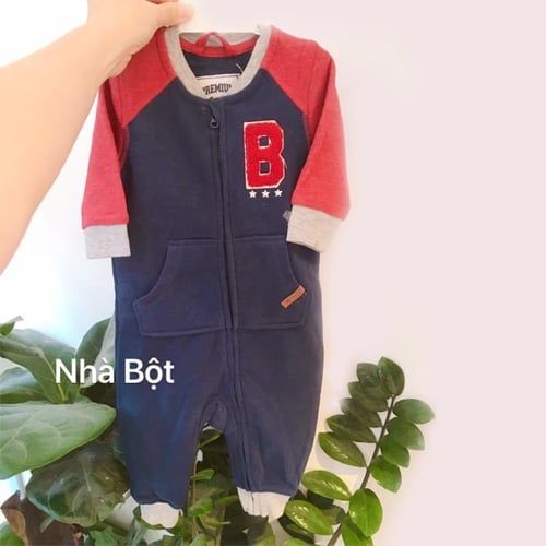 Sleep Suit Lupilu màu xanh đen chữ tay đỏ