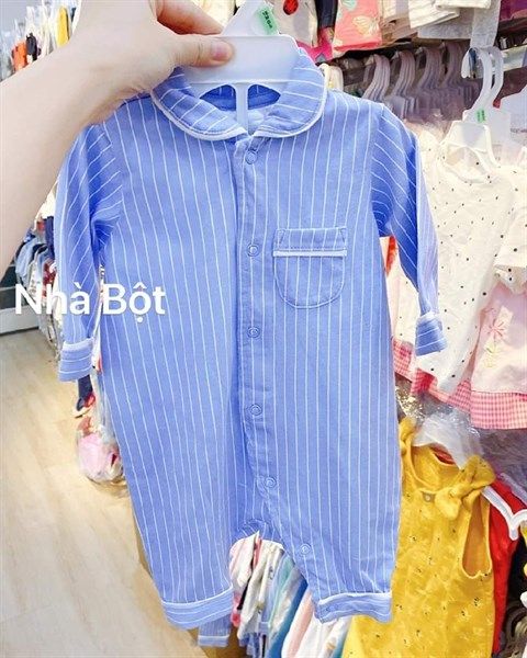 SLEEP SUIT H&M-xanh sọc