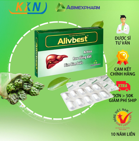  ALIVBEST - Hỗ trợ nhuận gan lợi mật, kiện vị, thanh nhiệt, thông đại tiểu tiện 