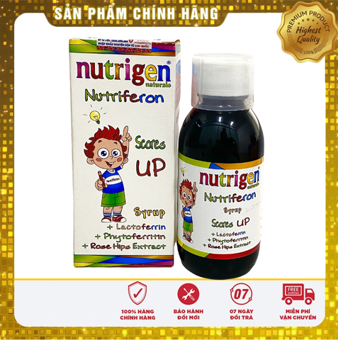  [TẶNG 1 XE Ô TÔ KHI MUA] Nutrigen Naturale Nutriferon - Siro Trẻ Em - Bổ Sung Sắt, Lactoferrin Cho Trẻ Xanh Xao, Gầy Còm 