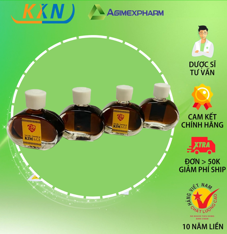  4 CHAI DẦU GIÓ KIM AGI - NÂU 6ml 