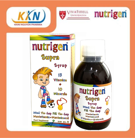  [TẶNG 1 XE Ô TÔ KHI MUA] Nutrigen Supra Syrup - Siro Trẻ Em - Bổ Sung Dinh Dưỡng Và Vi Chất 