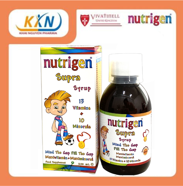[TẶNG 1 XE Ô TÔ KHI MUA] Nutrigen Supra Syrup - Siro Trẻ Em - Bổ Sung Dinh Dưỡng Và Vi Chất