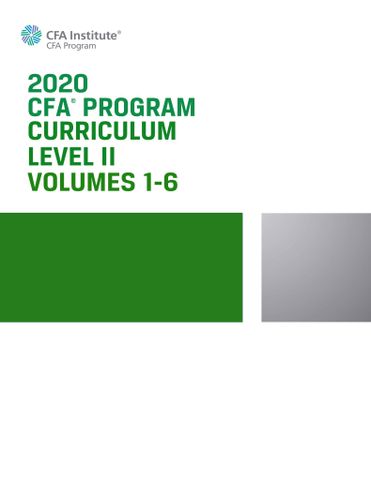 CFA Program Curriculum 2020 Level II Volumes 1-6 Box Set