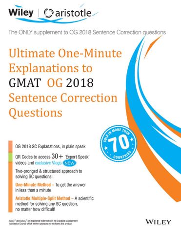 Wiley's Ultimate One-Minute Explanations to GMAT OG 2018 Sentence Correction Questions