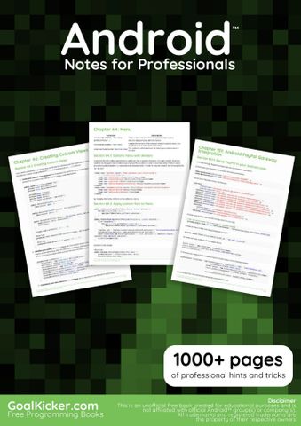 Android Notes for Professionals