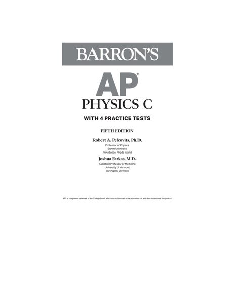 Physics　AP　Edition　E-books　–　Premium,　Barron's　5th　C　Max30