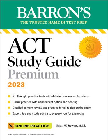 Barron's ACT Study Guide Premium, 2023 (mục lục không có số trang)