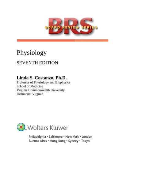 健康・医学 BRS Physiology SEVENTH EDITION 健康・医学 BRS Physiology SEVENTH EDITION Brs Physiology 7E