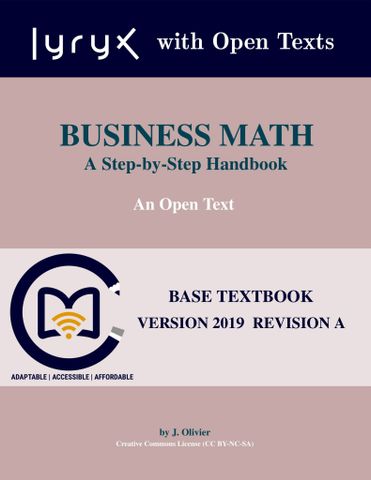 Business Math: A Step-by-Step Handbook