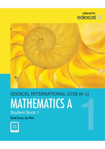 Edexcel International GCSE (9-1) Mathematics A Student Book 1