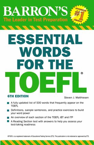 Essential Words for the TOEFL, 6th Edition