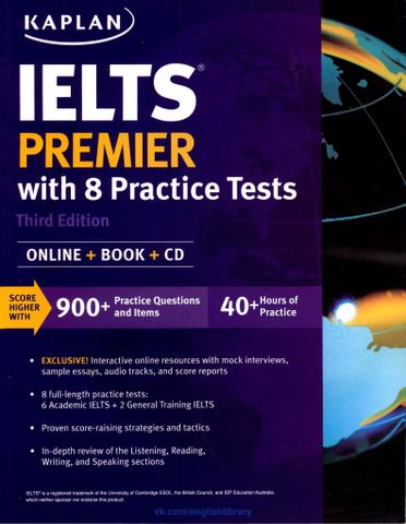 KAPLAN IELTS 8 Practice Tests  (Audios sent via email)