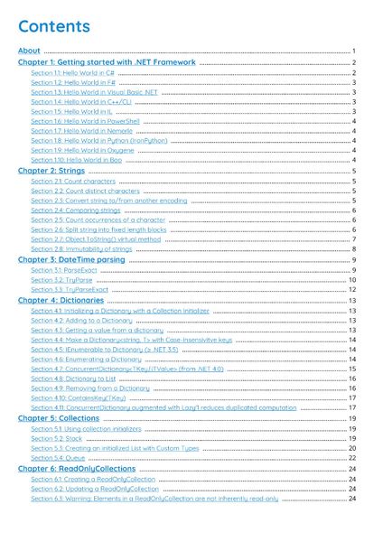 NET Framework Notes for Professionals – E-books Max30