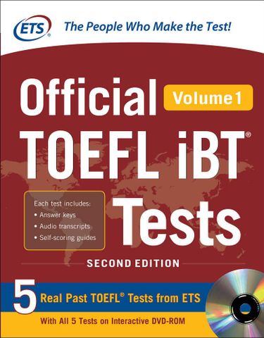 Official TOEFL iBT® Tests Volume 1, 2nd Edtion - printed in black & white (audio sent via email)