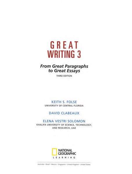 Great　Paragraphs　Great　Great　Writing　Essays　E-books　3:　From　–　to　Max30