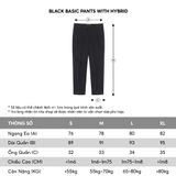 BLACK BASIC PANTS WITH HYBRID