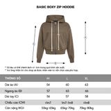 BASIC BOXY ZIP HOODIE