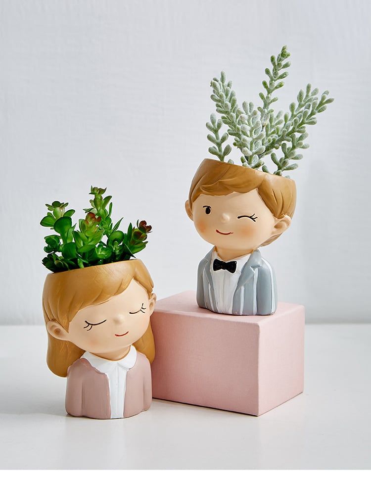CHẬU HOA CÔ DÂU CHÚ RỂ