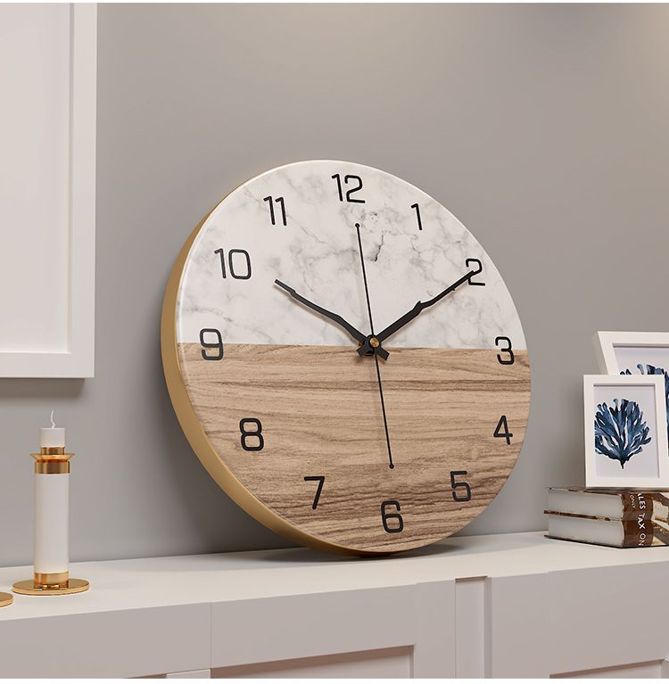 ĐỒNG HỒ KIM LOẠI GIẢ ĐÁ- 30CM