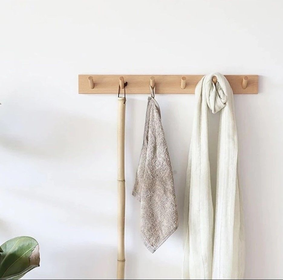 MÓC GỖ TREO QUẦN ÁO GẮN TƯỜNG