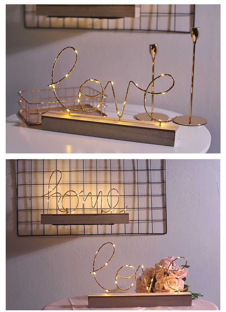 BẢNG ĐÈN CHỮ HOME - LOVE