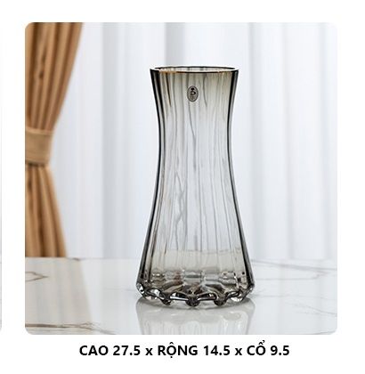BÌNH HOA KHÓI VIỀN VÀNG