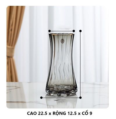 BÌNH HOA KHÓI VIỀN VÀNG