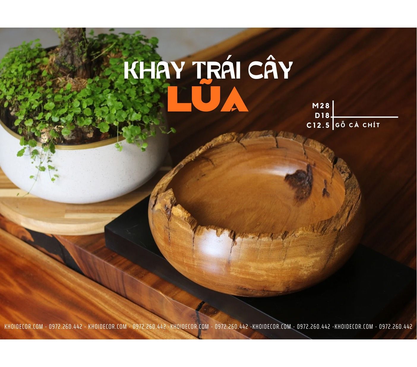 KHAY GỖ TRÁI CÂY
