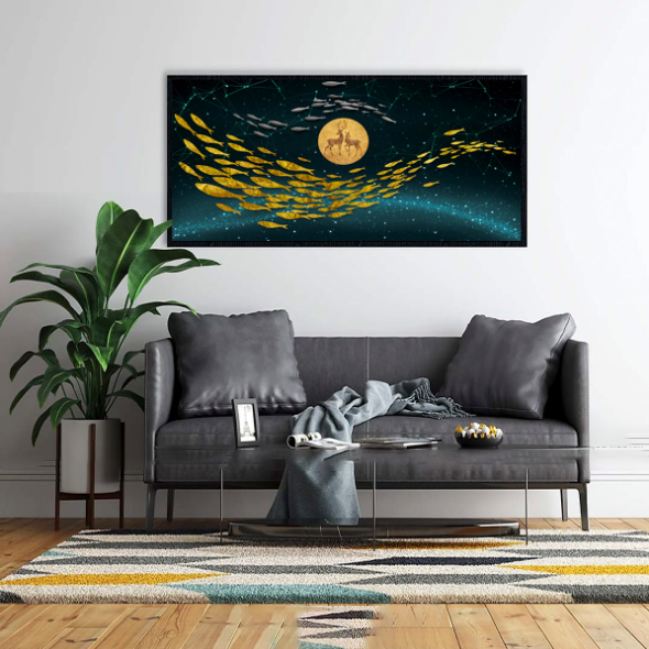 TRANH DECOR: CÁ VÀNG HƯƠU TRĂNG
