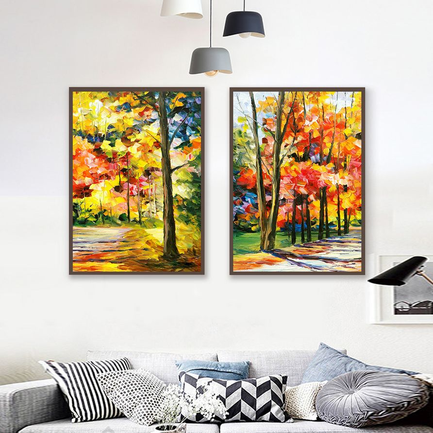 TRANH DECOR: HÀNG CÂY SẮC MÀU - DC248