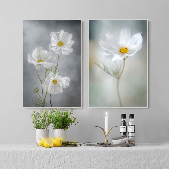 TRANH DECOR: HOA BƯỚM TRẮNG - DC254