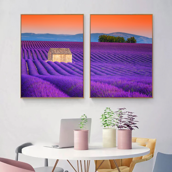  TRANH CANVAS: CÁNH ĐỒNG LAVENDER - DC28 