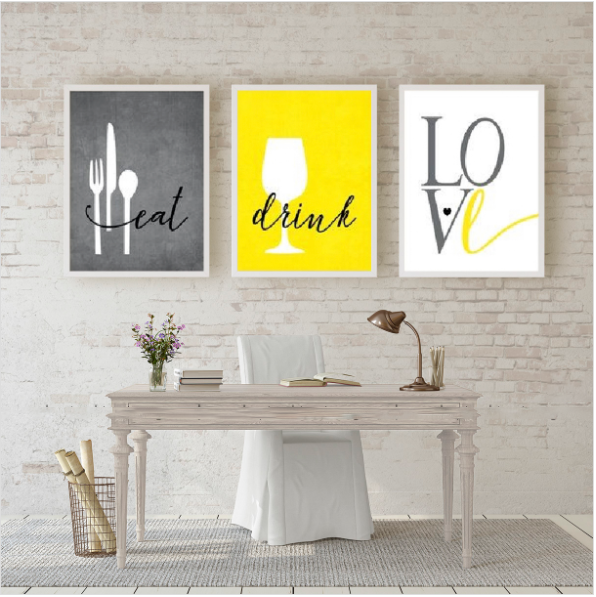  TRANH DECOR: EAT DRINK LOVE - DC3258 