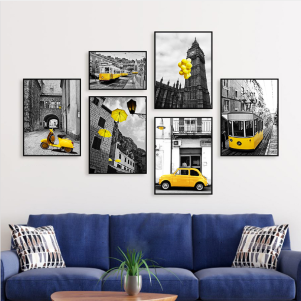 TRANH DECOR: THÀNH PHỐ VÀNG COMBO 6 - DCC83