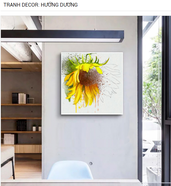 TRANH DECOR: HƯỚNG DƯƠNG DC1143