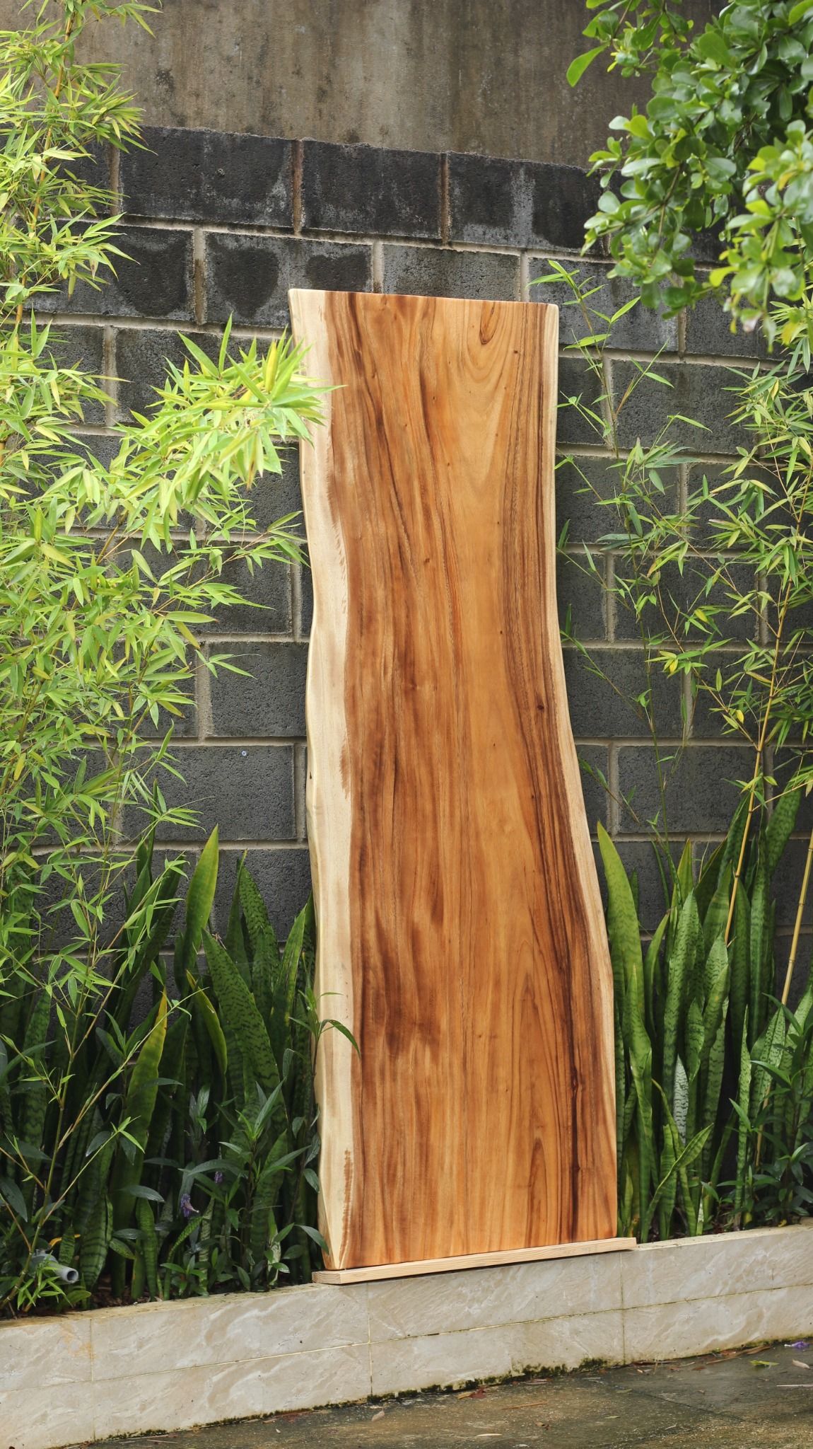 BÀN GỖ ME TÂY 197 x 70 - 58 - 65 x 5 cm