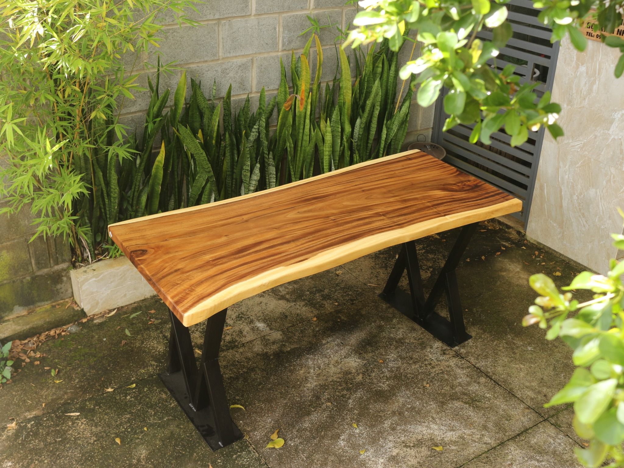 BÀN GỖ ME TÂY 160 x 64 - 74 x 5 cm