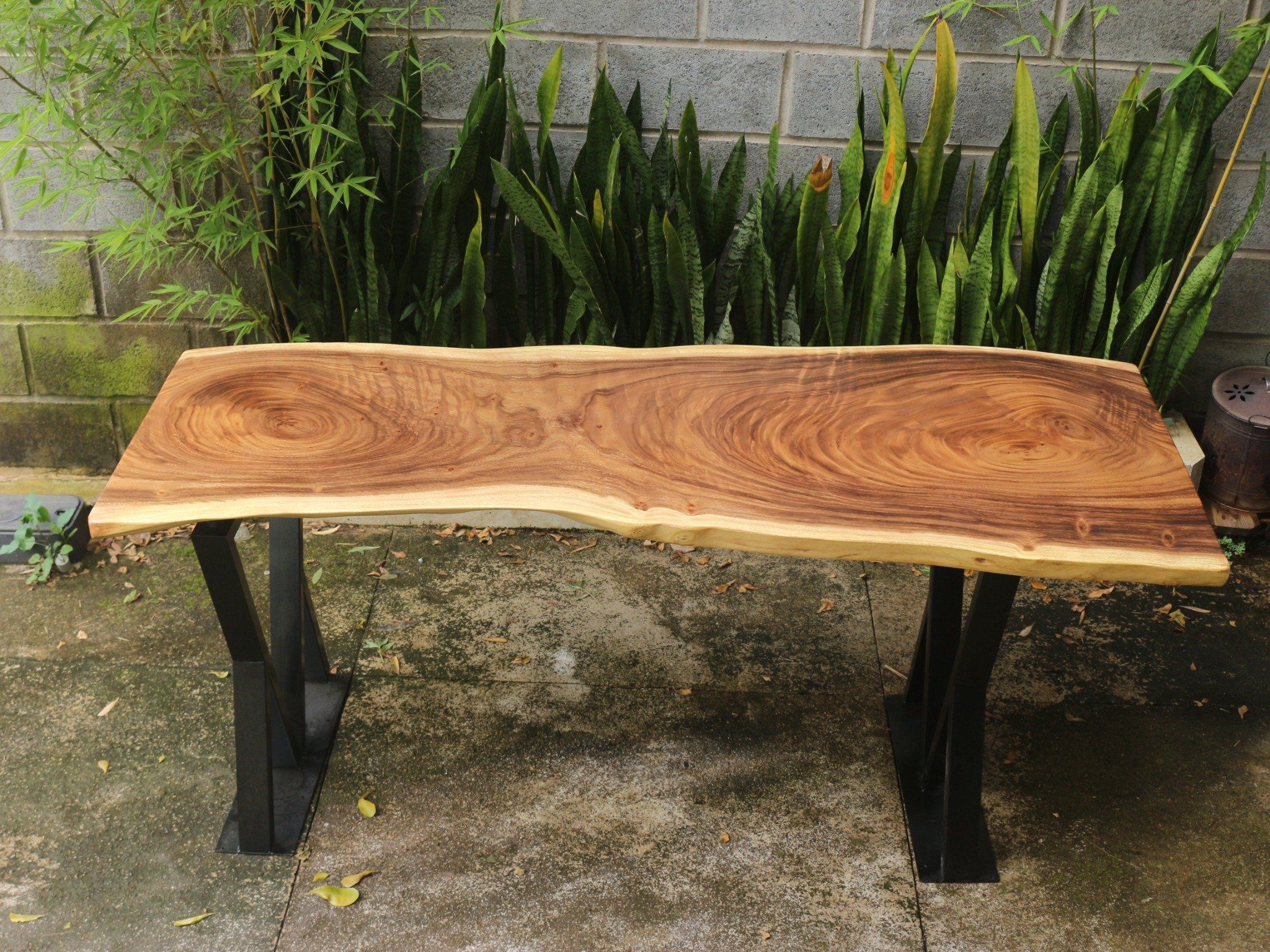 BÀN GỖ ME TÂY 175 x 65-70 x 5 cm