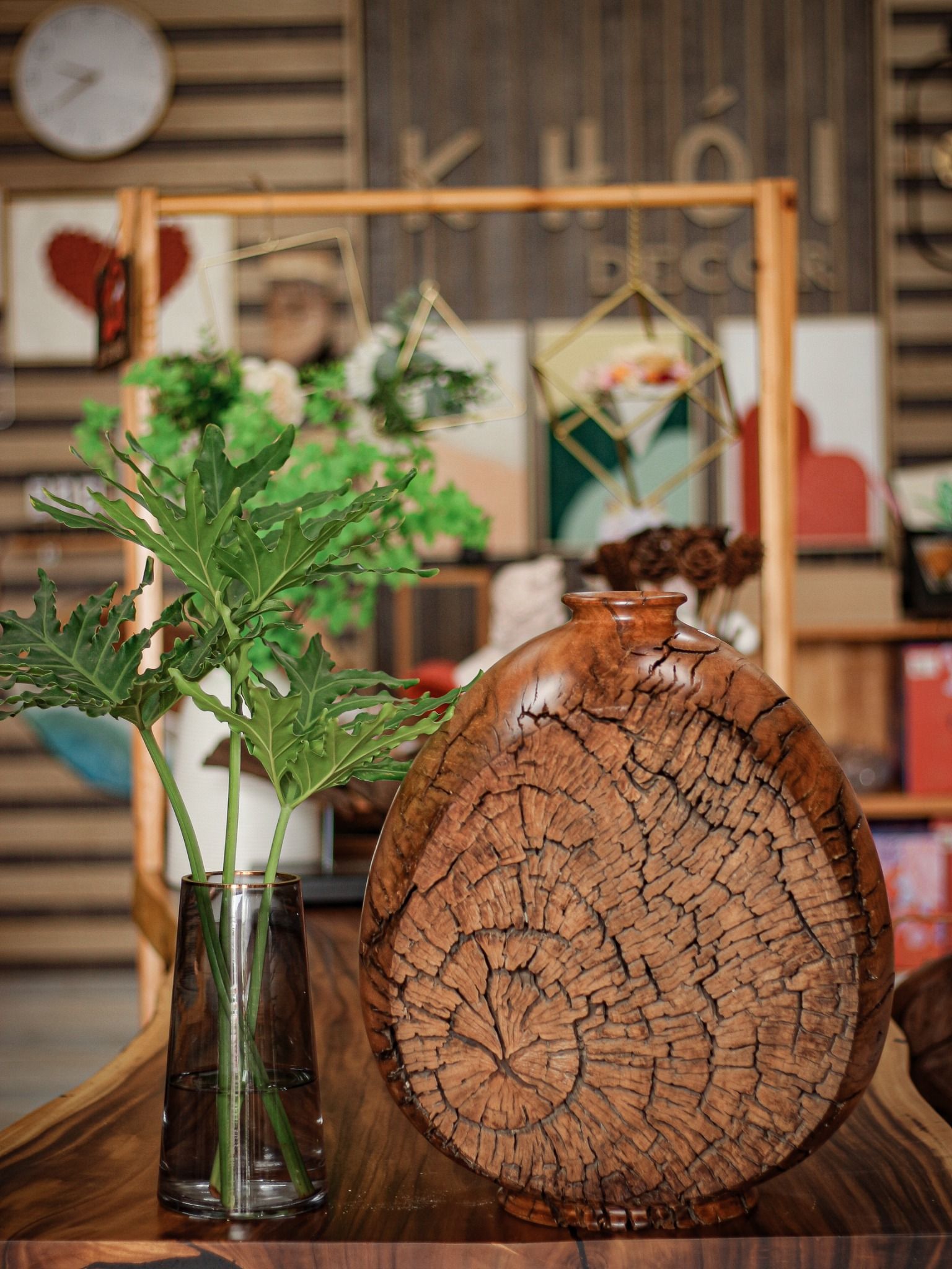 BÌNH GỖ LŨA DECOR - C48