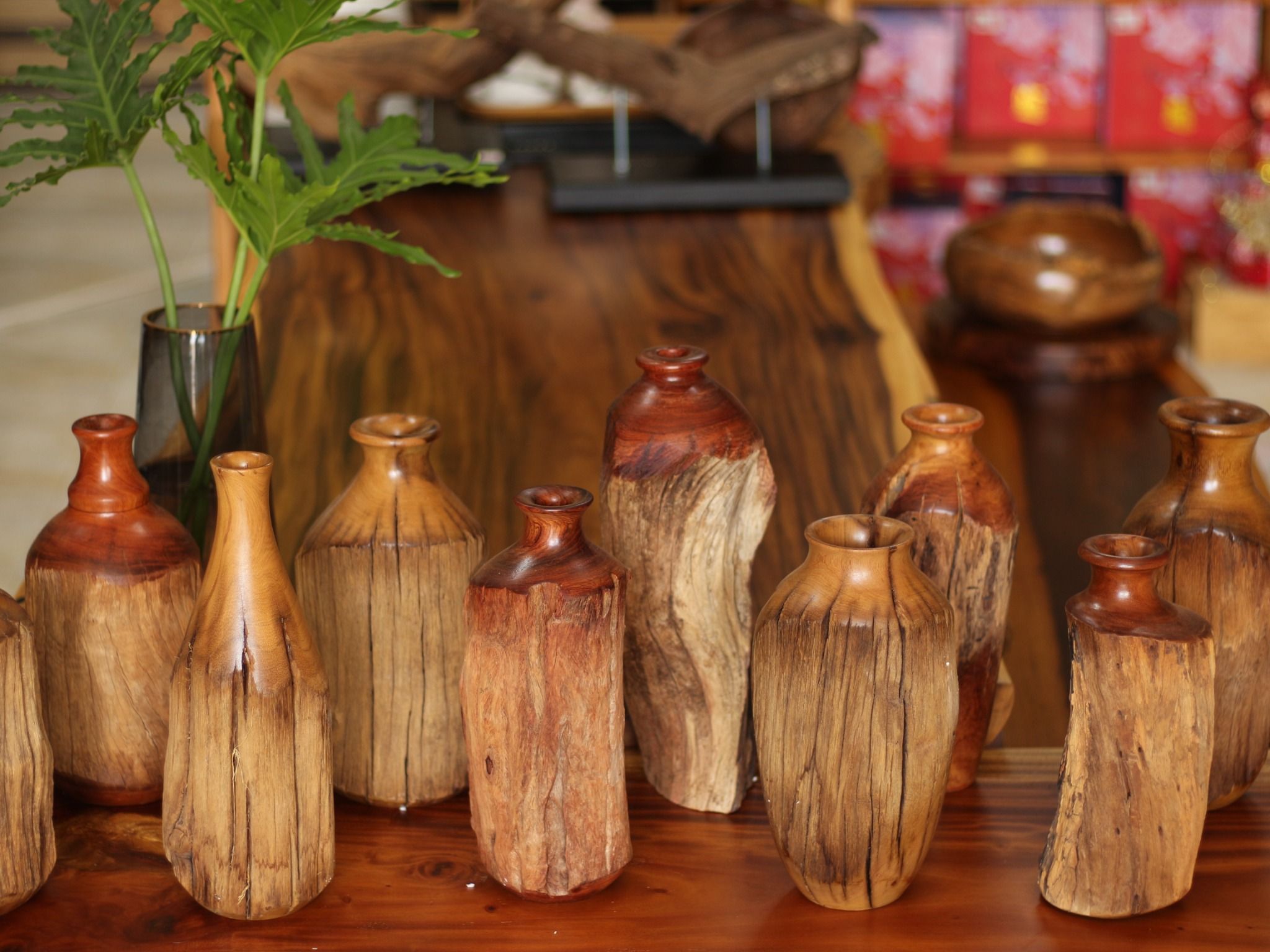 BÌNH GỖ LŨA DECOR