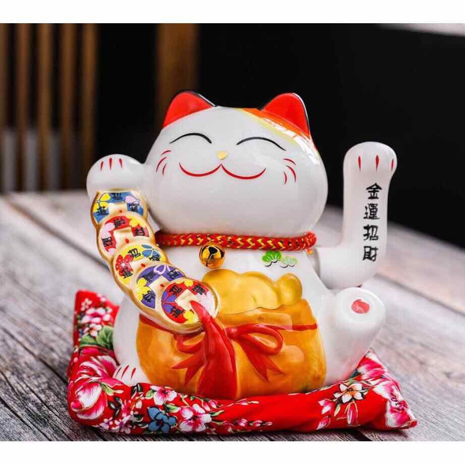 MÈO THẦN TÀI DÂY TIỀN 16CM
