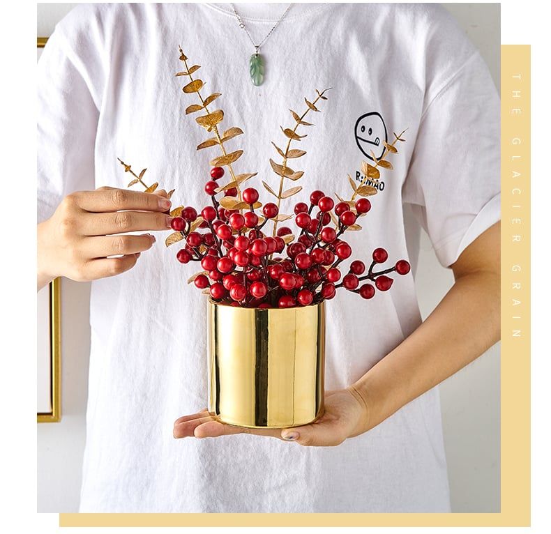 CHẬU HOA VÀNG ĐỎ