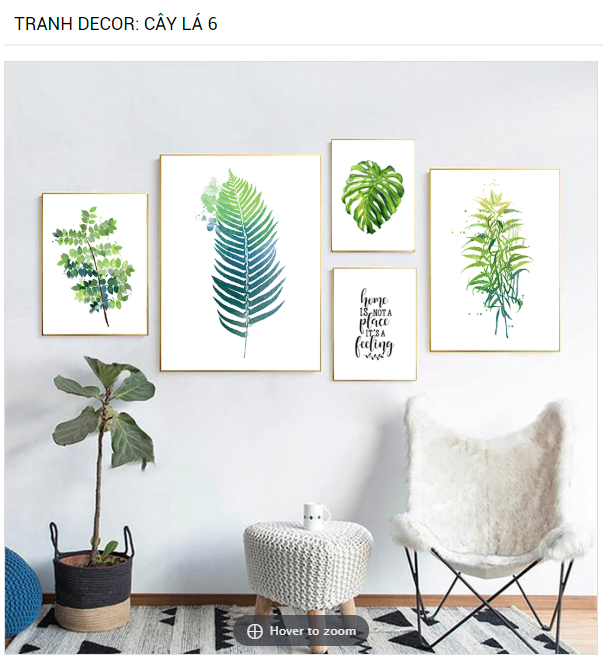 TRANH DECOR: CÂY LÁ 6 - DCC19
